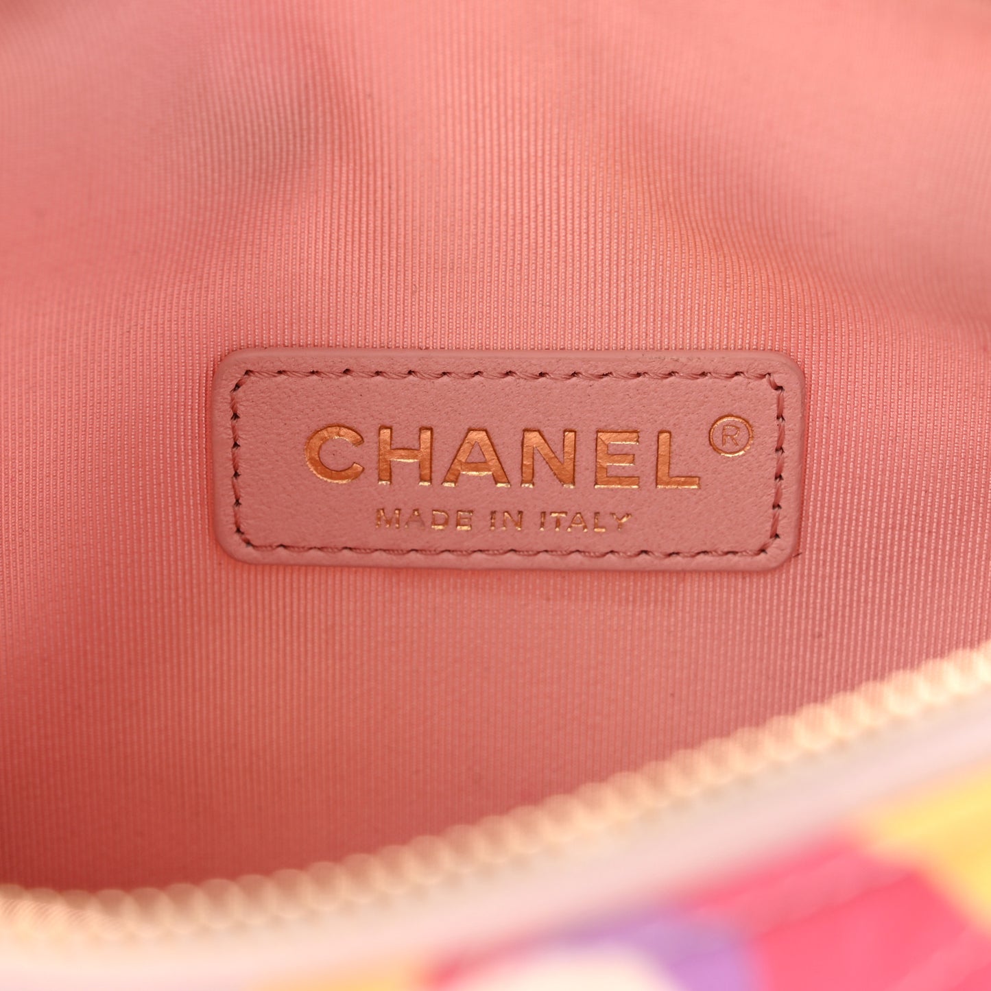 Lambskin Sea Through Flap Black Multicolor