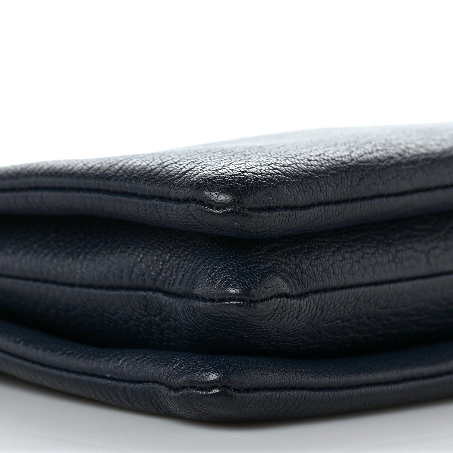 Goatskin Large Trio Crossbody Bag Dark Blue