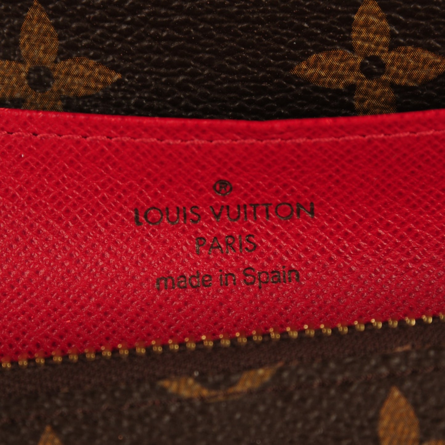 Monogram Emilie Wallet Red