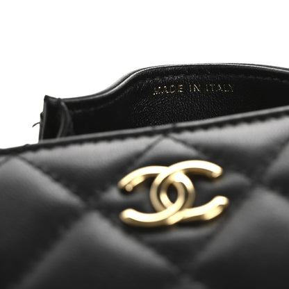 Chanel Lambskin Quilted Flap Card Holder With Cuff Black 7 of 10