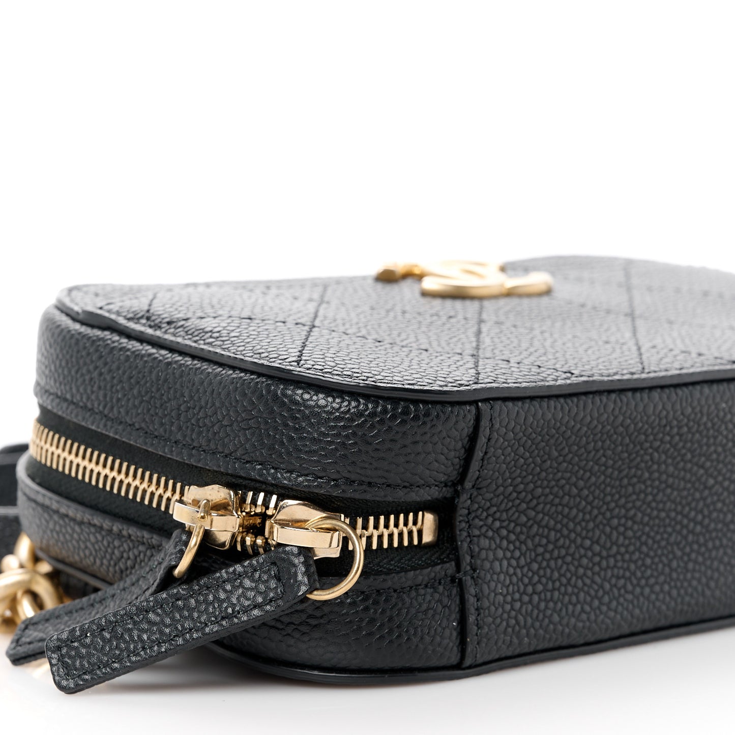 Caviar Quilted Waist Bag Black