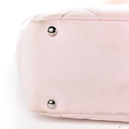 Chanel Coated Canvas Quilted Small Paris Biarritz Tote Pink 24 of 25