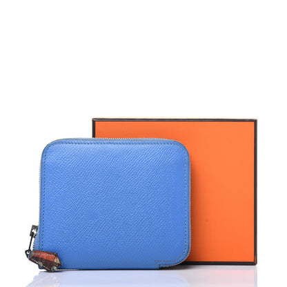 Hermes Epsom Silk'In Compact Wallet Bleu Paradis 19 of 19