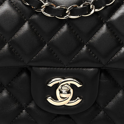Chanel Lambskin Quilted Mini Rectangular Flap Black 8 of 10