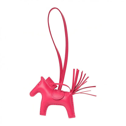 Hermes Milo Lambskin Grigri Rodeo Horse Bag Charm PM Rose Mexico 1 of 4