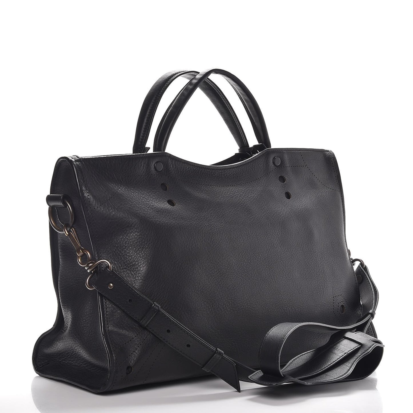 Veau Soyeux Perforated Blackout Hardware City Black