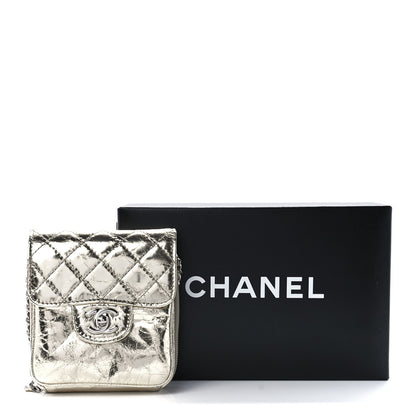 Chanel Crackled Aged Calfskin Mini Crossbody Flap Gold 12 of 12