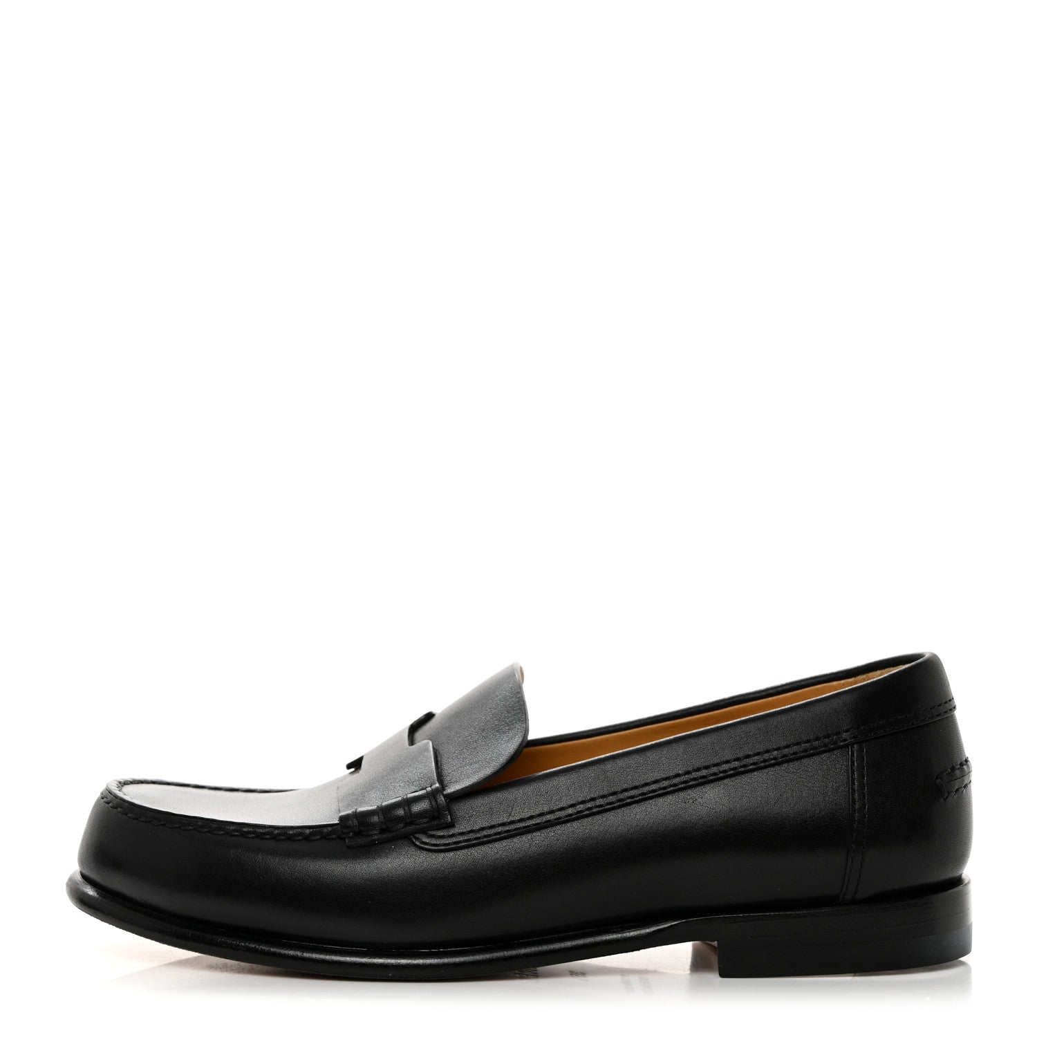 Hermes Calfskin Womens Kennedy Loafers 35.5 Black 1 of 9