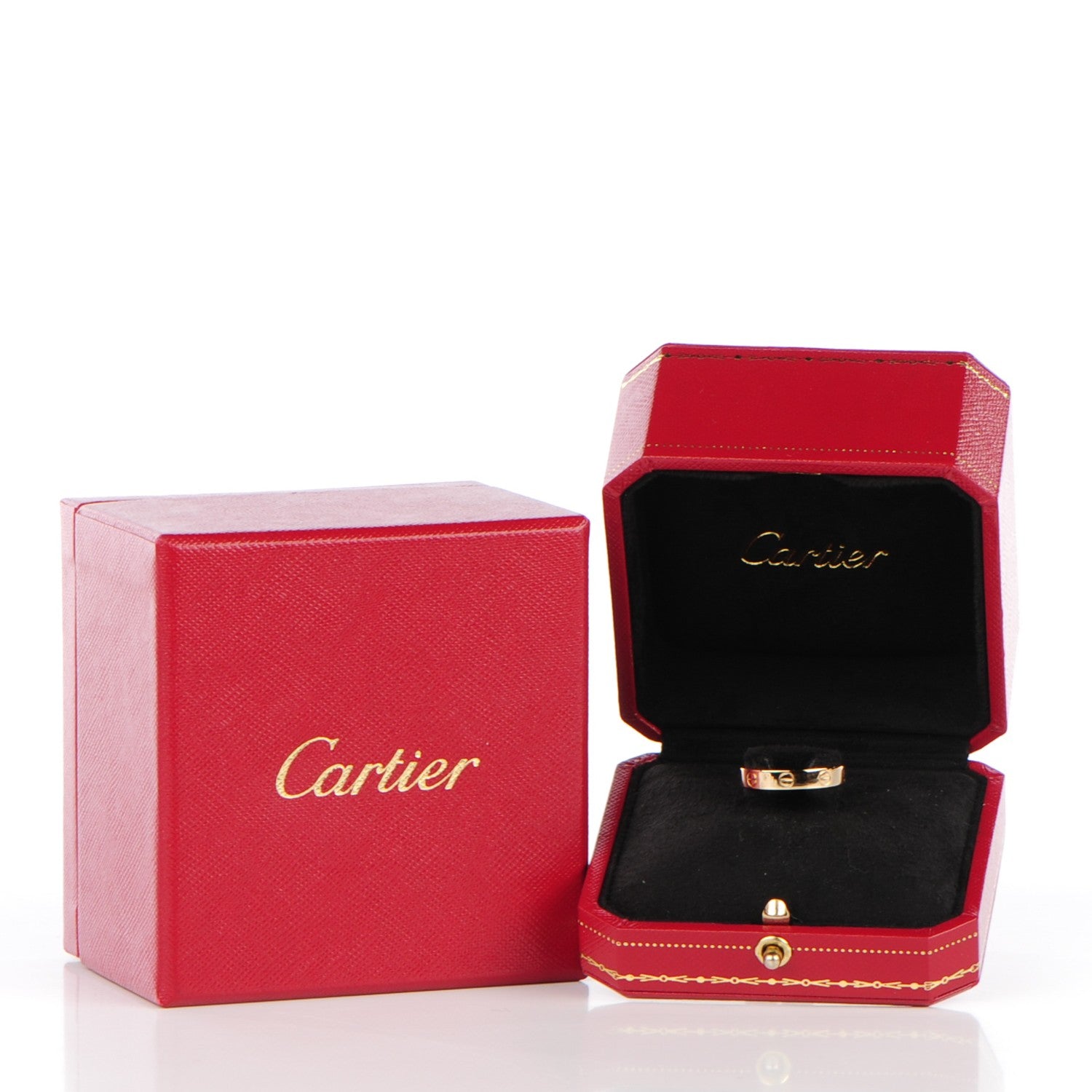 Cartier 18K Yellow Gold 4mm LOVE Wedding Band Ring 55 7.25 5 of 6