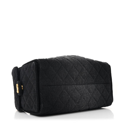 Chanel Washed Denim Quilted Small Chanel 25 Handbag Black 4 of 11