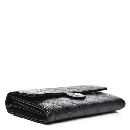Chanel Caviar Quilted Large Gusset Flap Wallet Black 4 of 11