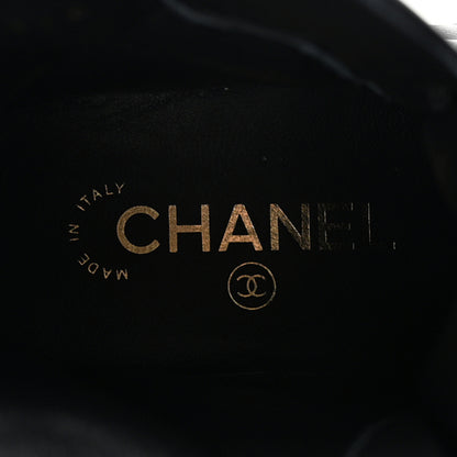Chanel Lambskin Calfskin Quilted Lace Up Combat Boots 37 Black 8 of 10