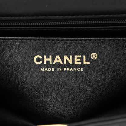 Chanel Lambskin Quilted Mini Top Handle Rectangular Flap Black 6 of 11