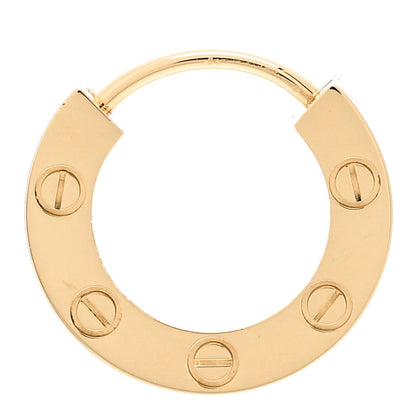 Cartier 18K Yellow Gold Single LOVE Hoop Earring 3 of 7