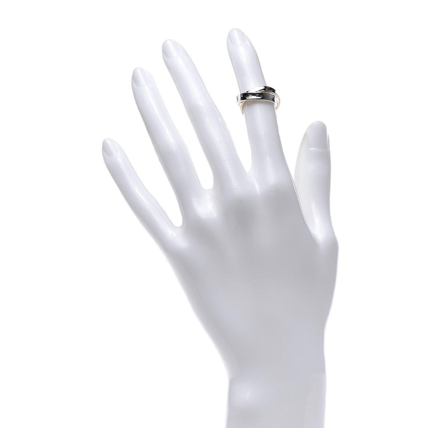 18K Rose Gold Sterling Silver 1837 Interlocking Circles Ring 47 4