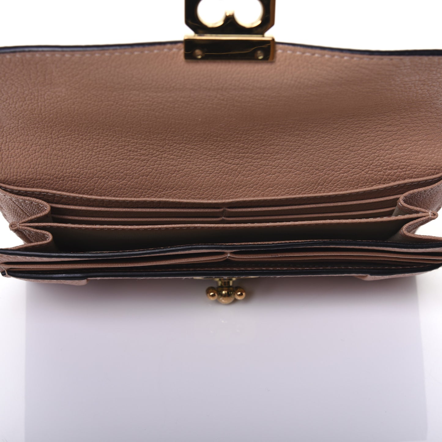 Goatskin Elsie Long Wallet Gingerbread