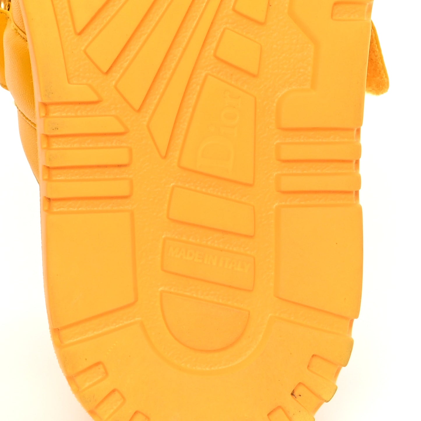 Lambskin Dioract 10mm Slide Sandals 36.5 Amber Yellow
