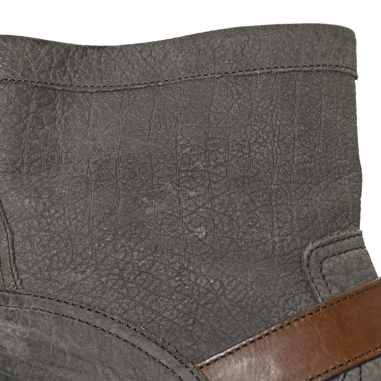 Jimmy Choo Grained Lambskin Suede Youth Biker Boots 39 Grey 13 of 13
