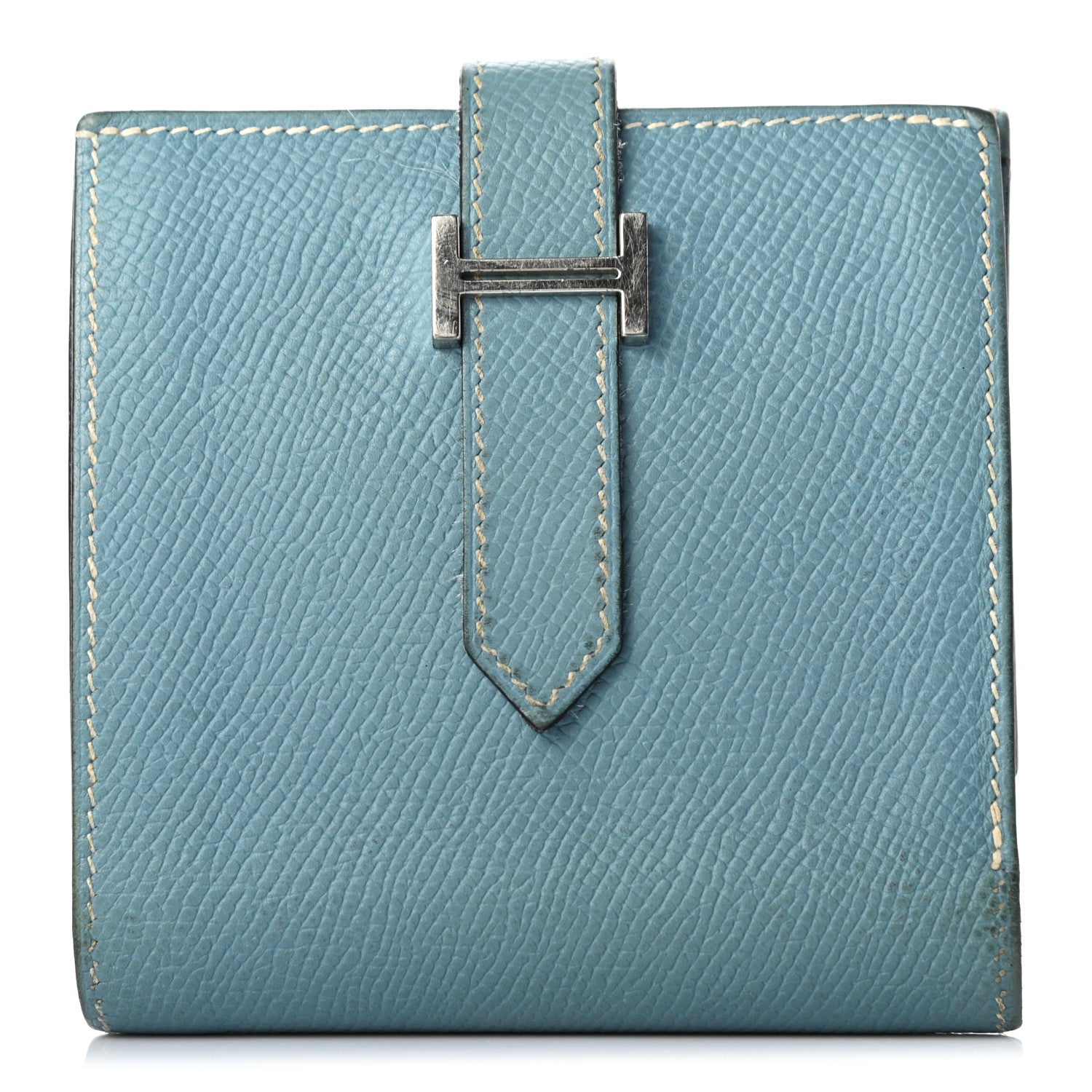 Hermes Epsom Bearn Recto Verso Wallet Blue Jean 1 of 14