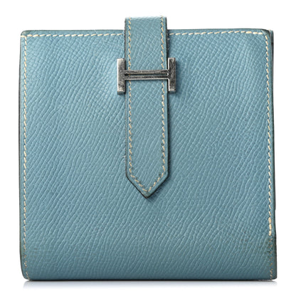 Hermes Epsom Bearn Recto Verso Wallet Blue Jean 1 of 14