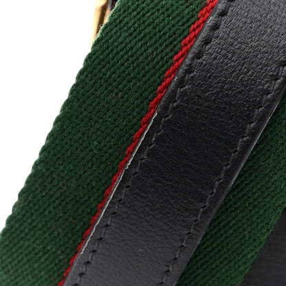 Gucci Azalea Calfskin Web Mini Horsebit 1955 Shoulder Bag Black 16 of 17