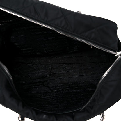 Prada Nylon Tessuto Impuntu Quilted Shoulder Bag Black 11 of 15