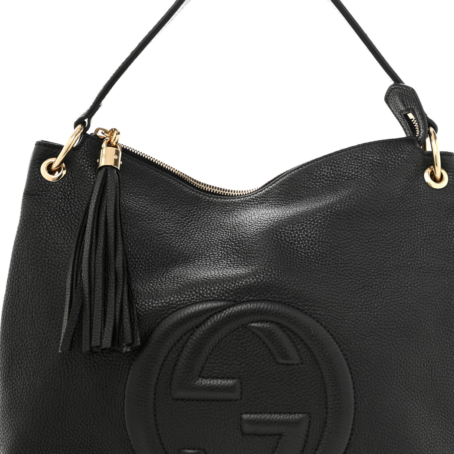 Gucci Pebbled Calfskin Large Soho Hobo Black 8 of 12