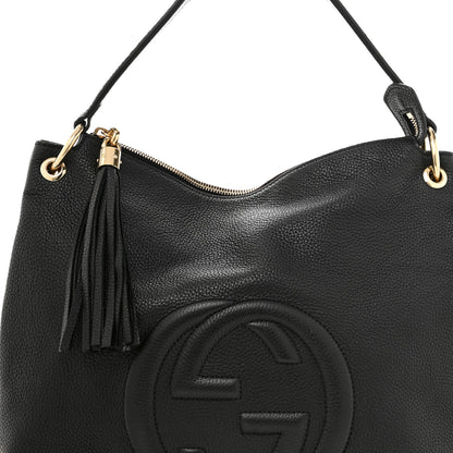 Gucci Pebbled Calfskin Large Soho Hobo Black 8 of 12