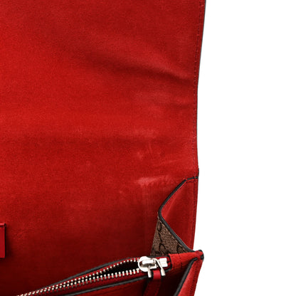 Gucci GG Supreme Monogram Suede Cudu Medium Dionysus Shoulder Bag Beige Ebony Vulcanic Red 13 of 13
