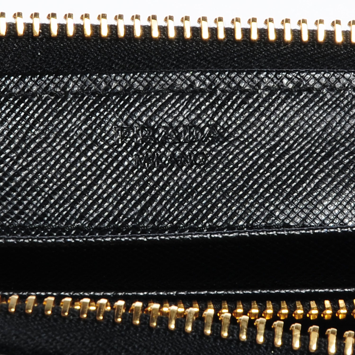 Prada Saffiano Metal Zip Around Wallet Nero Black 7 of 9