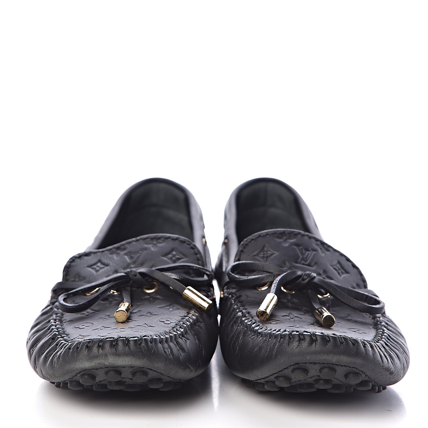 Louis Vuitton Empreinte Gloria Loafers 37.5 Black 2 of 10