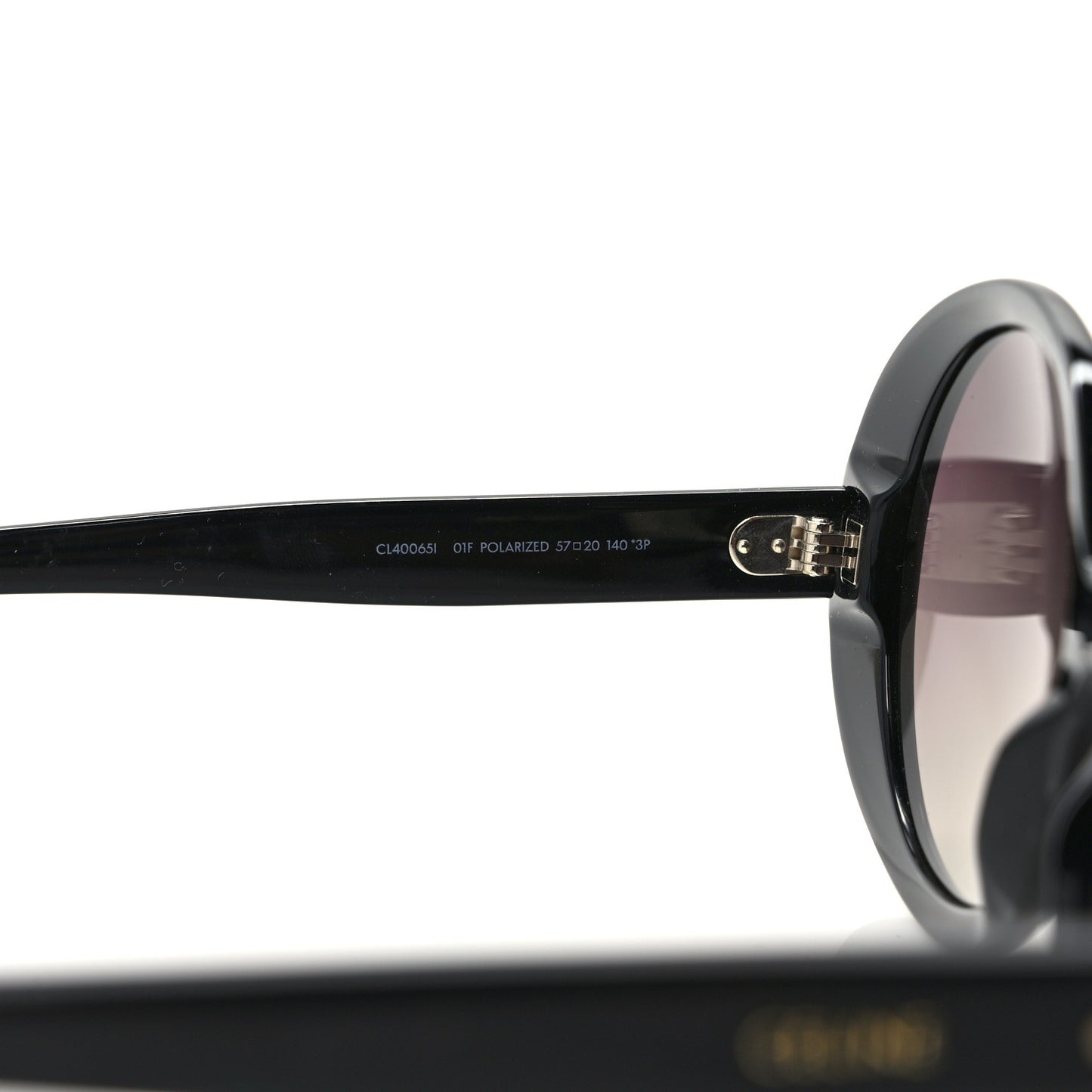 Acetate Polarized Oval Sunglasses CL 400651 Black