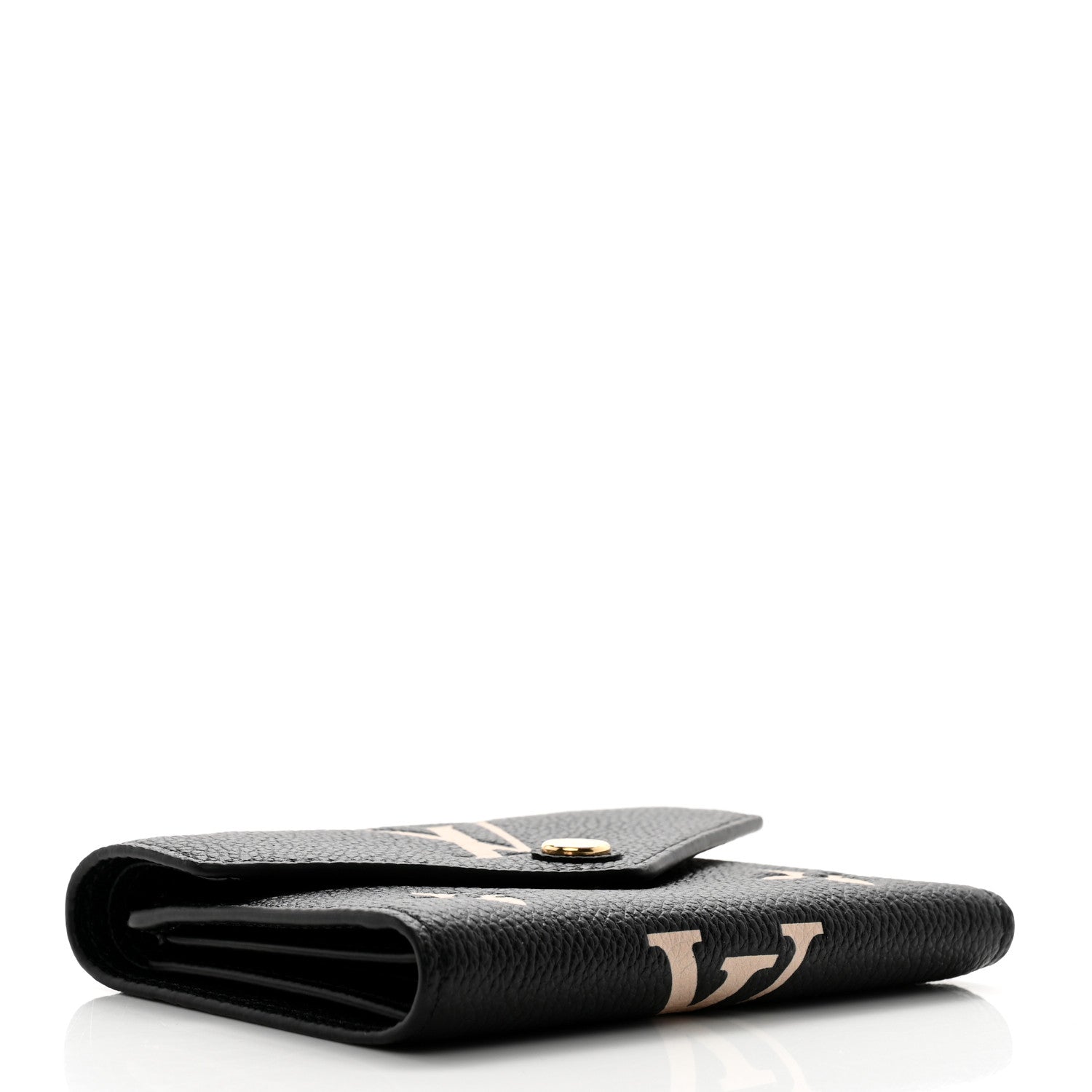 Louis Vuitton Empreinte Monogram Giant Victorine Wallet Black Beige 4 of 7
