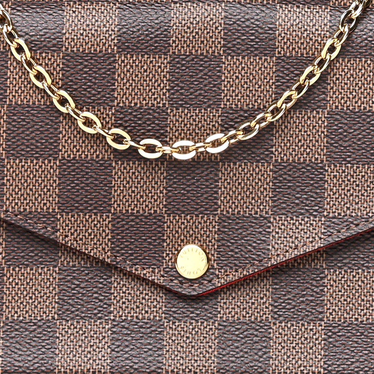 Damier Ebene Pochette Felicie Chain Wallet