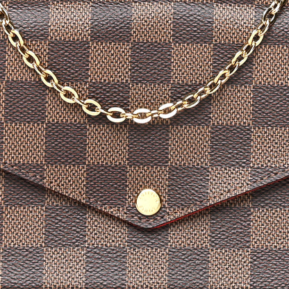 Louis Vuitton Damier Ebene Pochette Felicie Chain Wallet 10 of 13