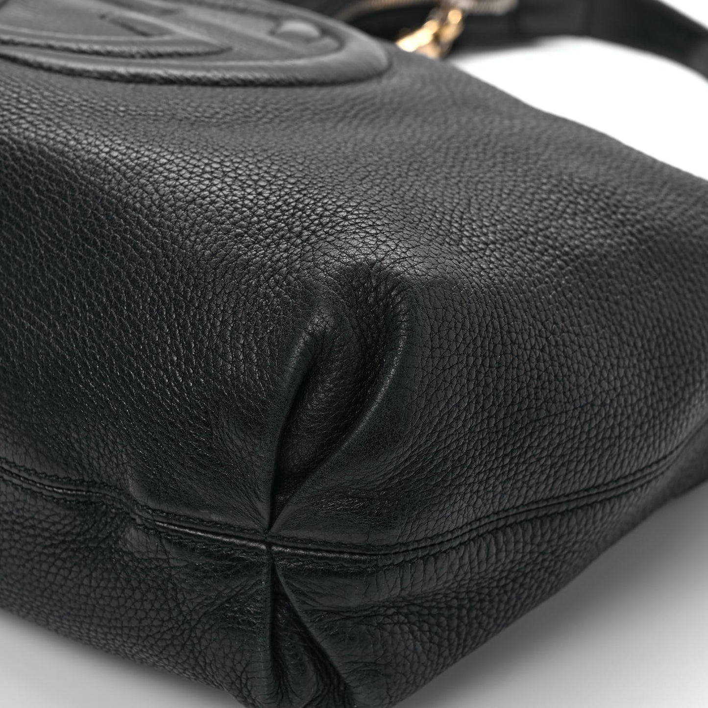 Pebbled Calfskin Soho Hobo Black