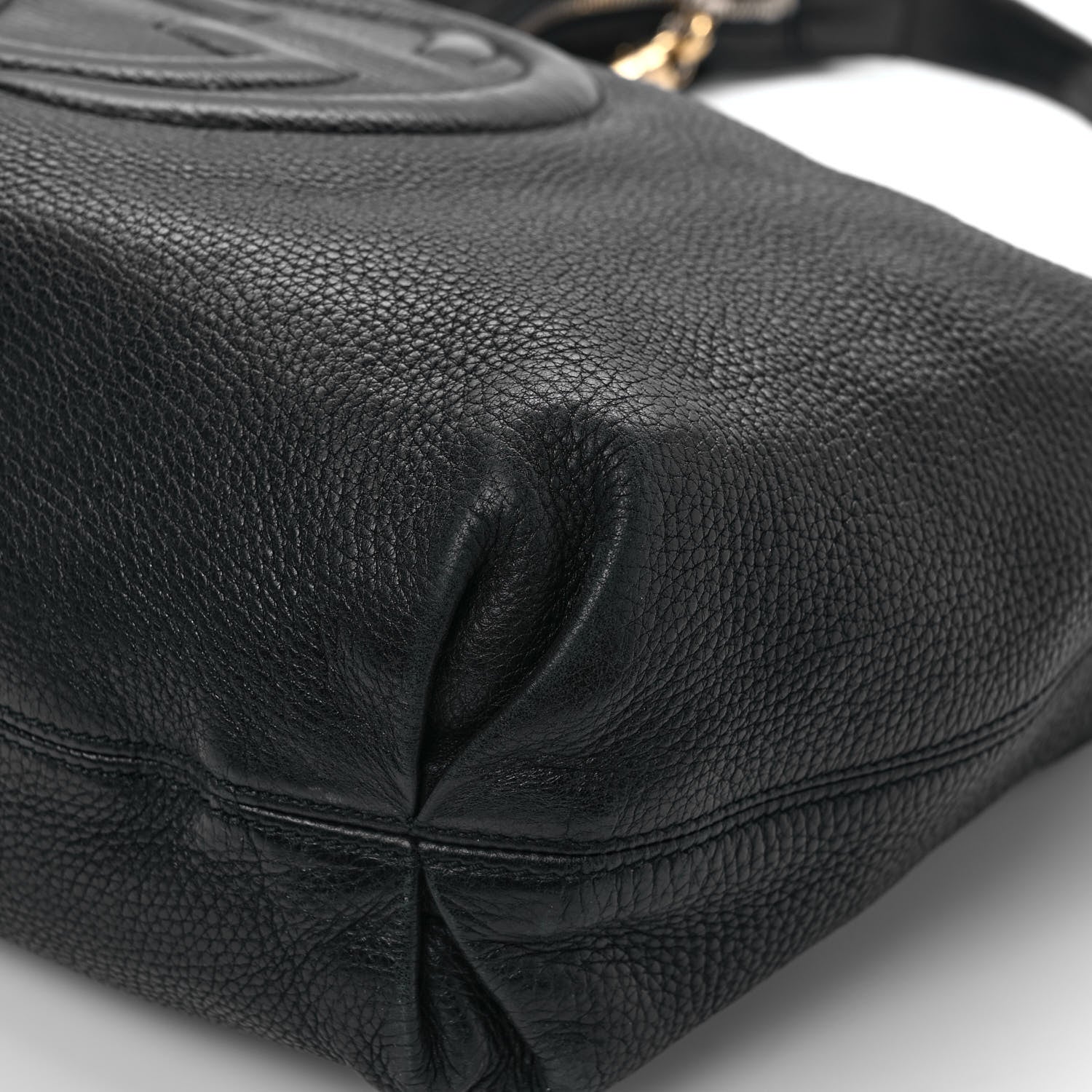 Gucci Pebbled Calfskin Soho Hobo Black 11 of 14