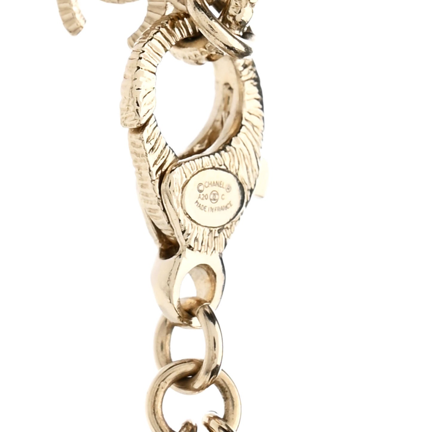 Pearl Crystal CC No 5 Perfume Bottle Choker Necklace Gold