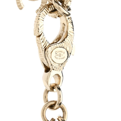 Chanel Pearl Crystal CC No 5 Perfume Bottle Choker Necklace Gold 5 of 6