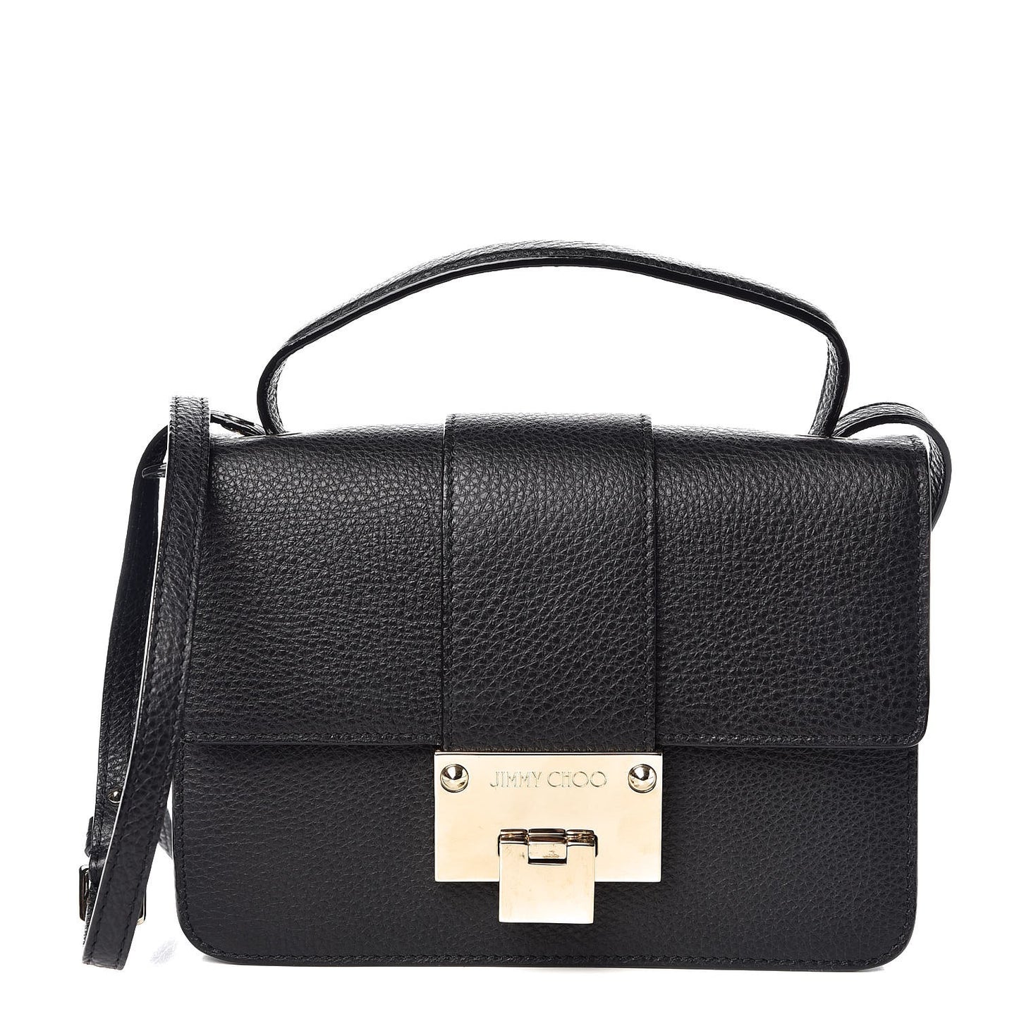 Grainy Pebbled Rebel Crossbody Bag Black