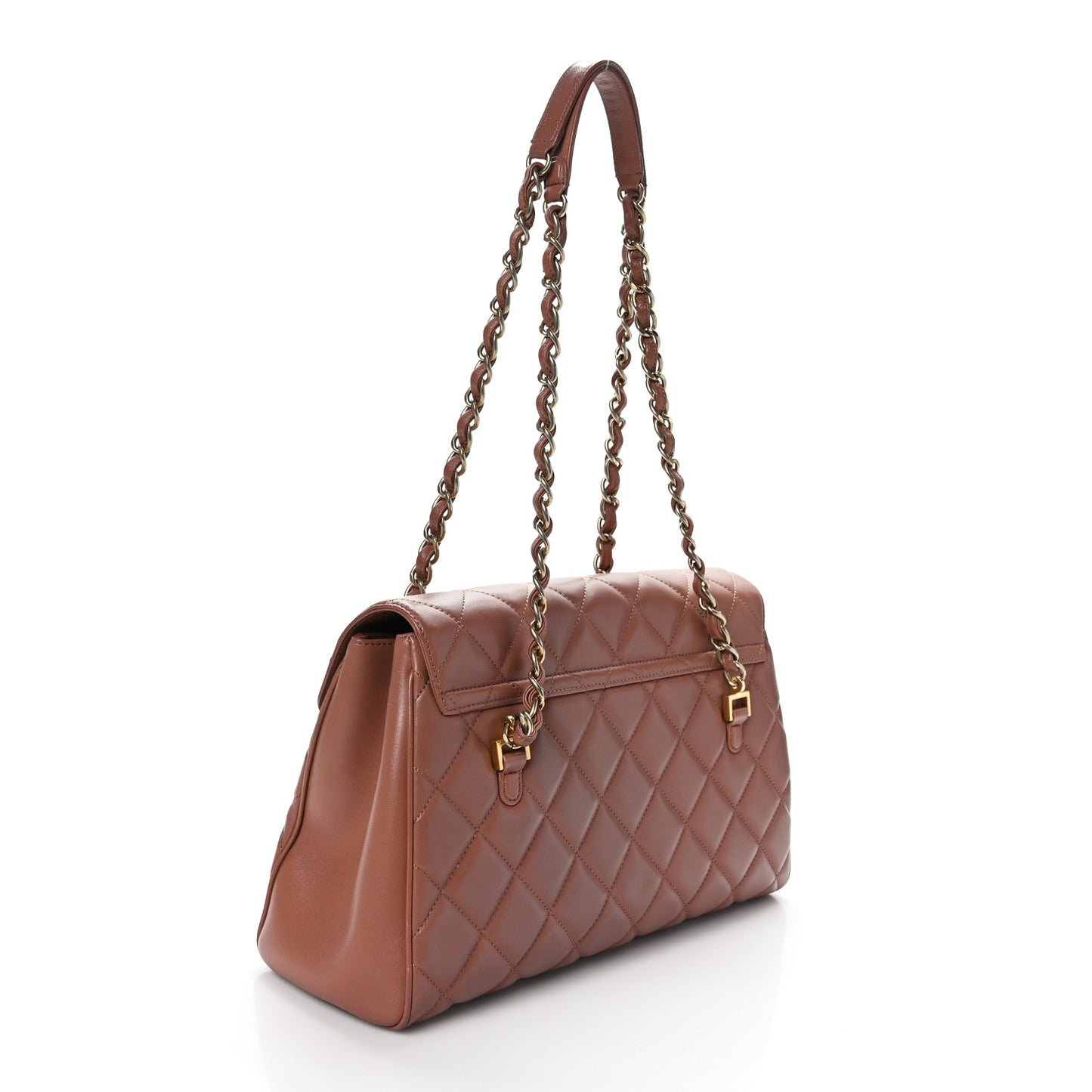 Lambskin Misia Camera Case Flap Light Brown