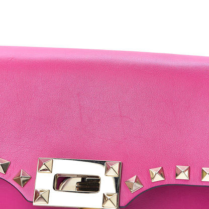 Valentino Garavani Vitello Mini Rockstud Flap Saddle Crossbody Bag Fuxia 15 of 15