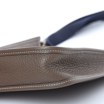 Hermes Taurillon Clemence Amazone Evelyne TPM Etoupe Bleu Indigo 10 of 11
