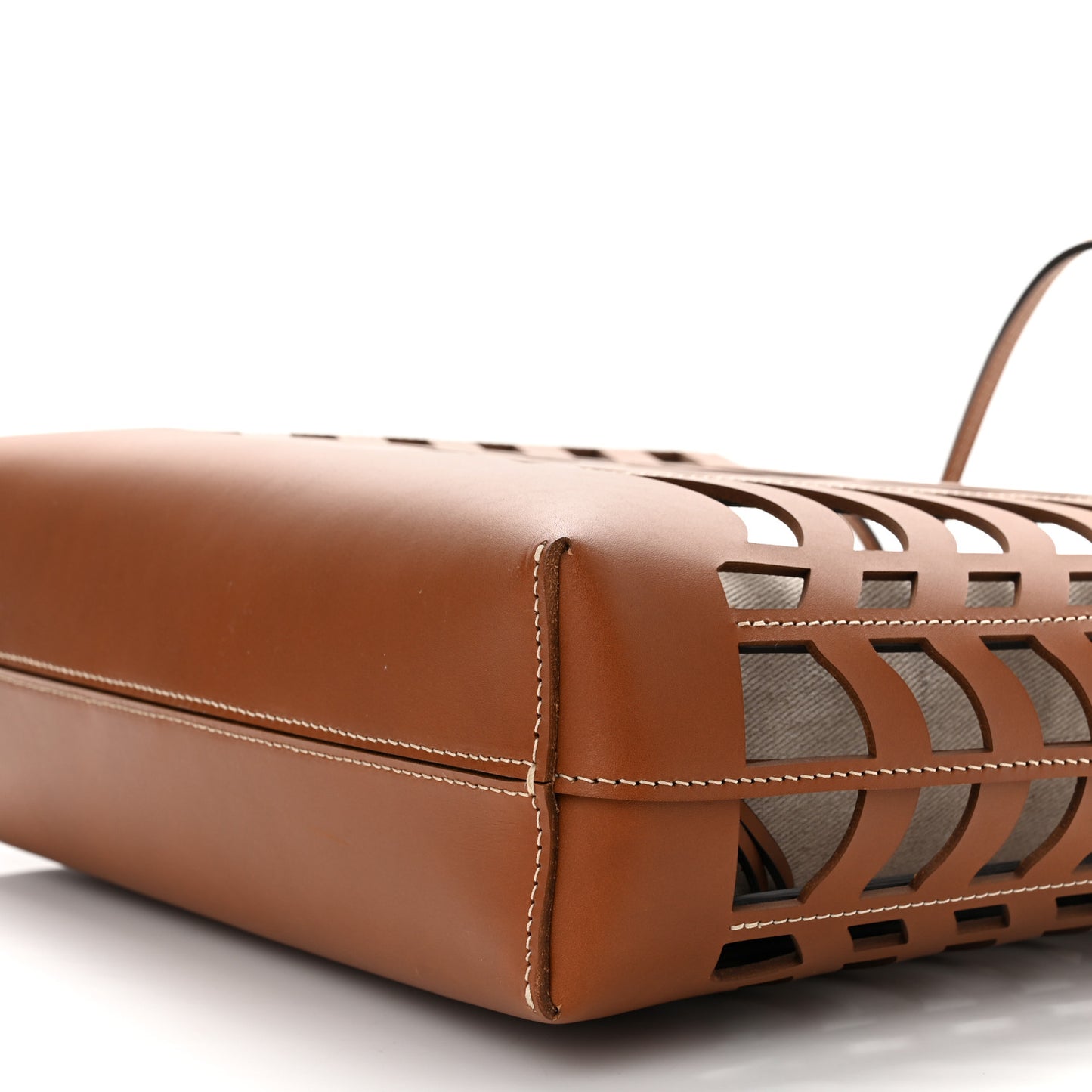 Calfskin Small Kayan Basket Tote Bag Caramel