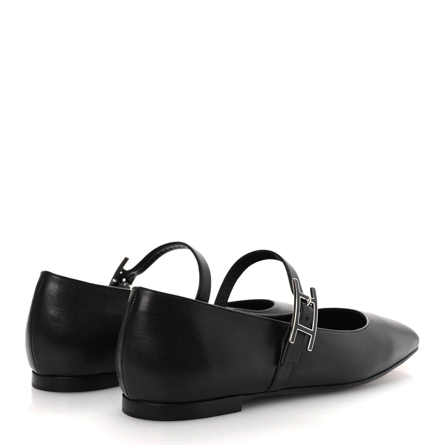 Hermes Goatskin Jane Ballet Flats 36.5 Black 5 of 11