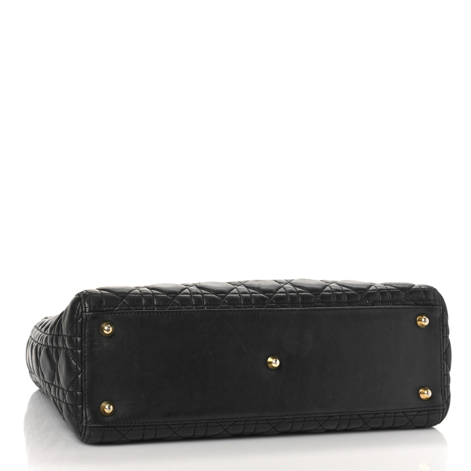 Christian Dior Lambskin Cannage Large Lady Dior Black 3 of 8