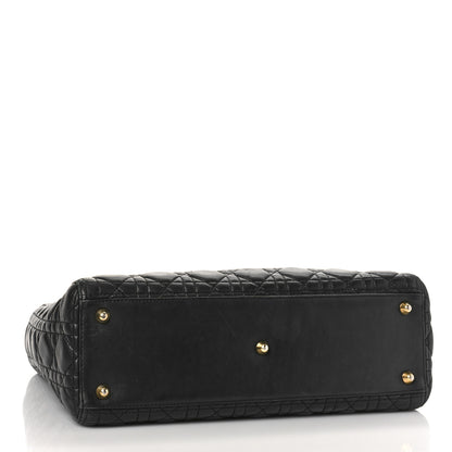 Christian Dior Lambskin Cannage Large Lady Dior Black 3 of 8