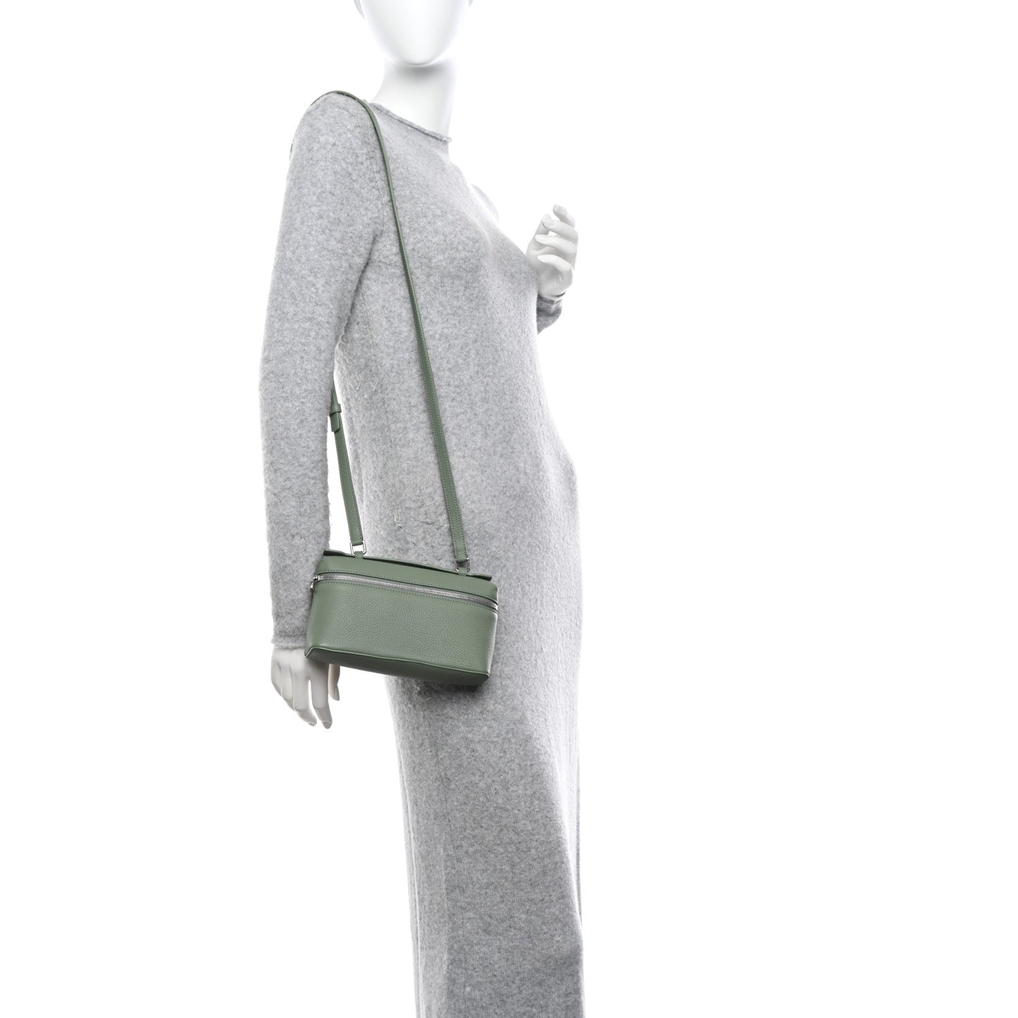 Grained Calfskin L19 Extra Pocket Pouch Sage Brush Leaves