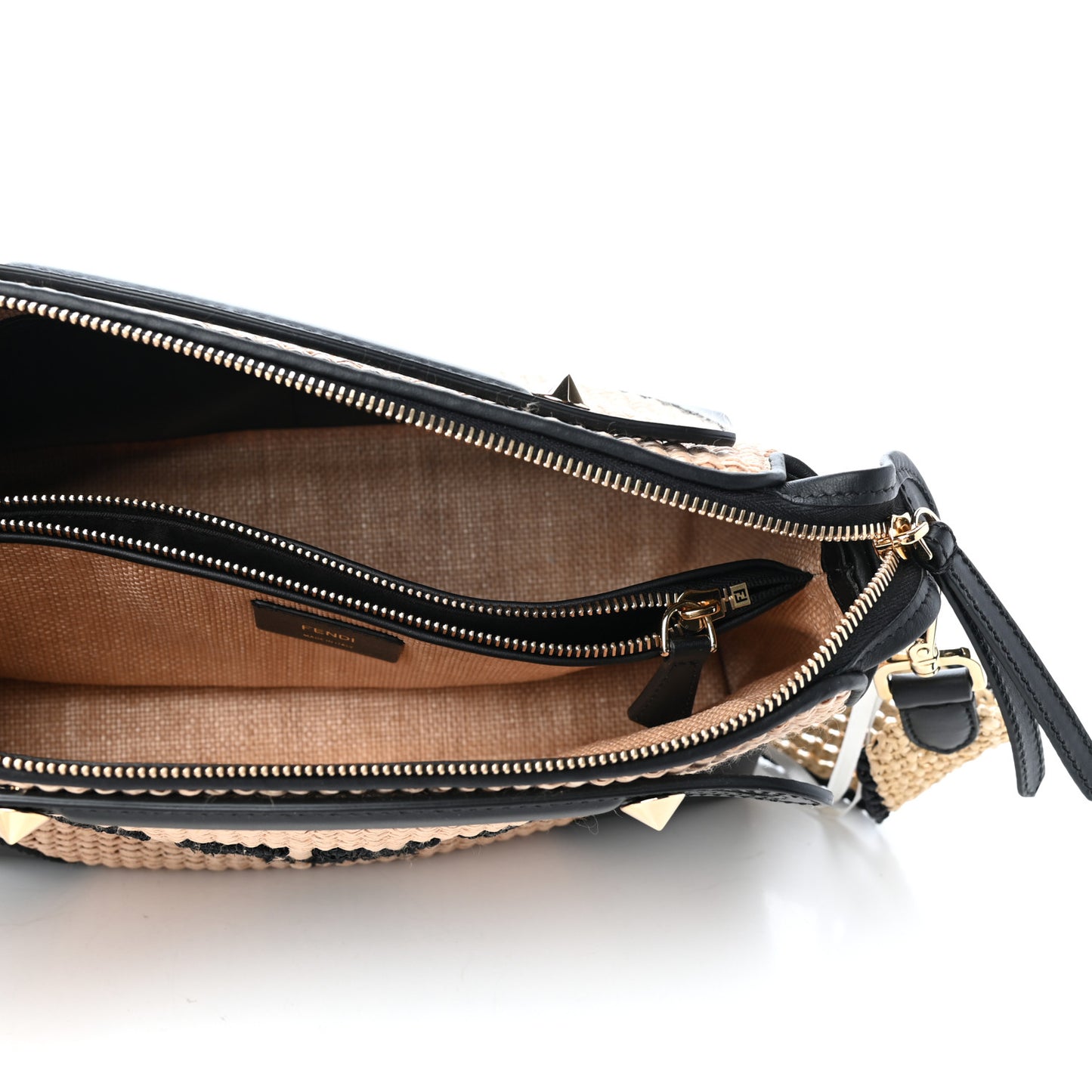 Straw Vitello King Logo Woven Medium By The Way Boston Bag Paglia Black