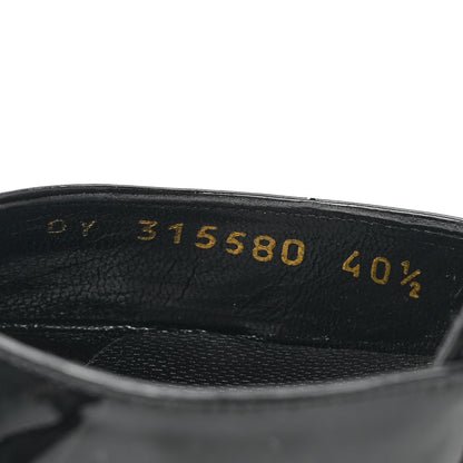 Saint Laurent Patent Tribute Lips Platform Sandals 40.5 Black 7 of 8